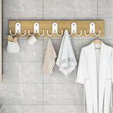 Contemporary Clothes Hanger Wall Mounted Coat Rack with Coat Hooks Clearhalo 'Entry & Mudroom Furniture' 'furn' 'furn_hall_tree_coat_racks' 'Furniture' 'Hall Trees & Coat Racks' 'hall_tree_coat_racks' 1200x1200_aaab8197-e0ed-4e31-86a6-242e1dc982bc