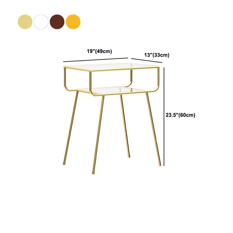 23.62 "de altura 2 de la cama de 2 estadías de vidrio de vidrio con piernas con piernas