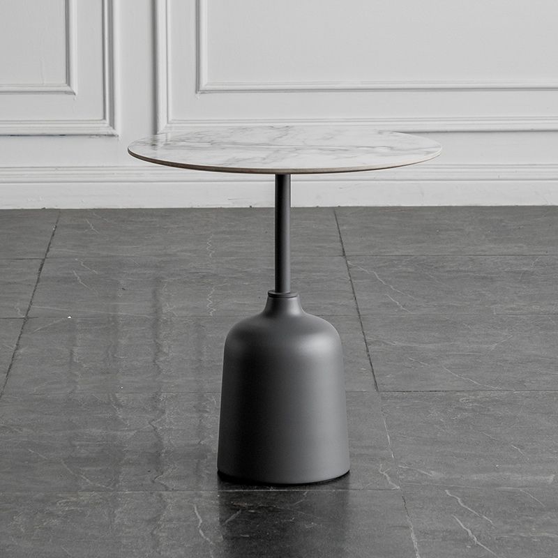 Modernistic Pedestal End Table Slate/Wood Top Round Corner Table Clearhalo 'Coffee & Accent Tables' 'End & Side Tables' 'end_side_tables' 'furn' 'furn_end_side_tables' 'Furniture' 'Living Room Furniture' 1200x1200_aaac891d-1202-4eec-ae19-d81f8f085872