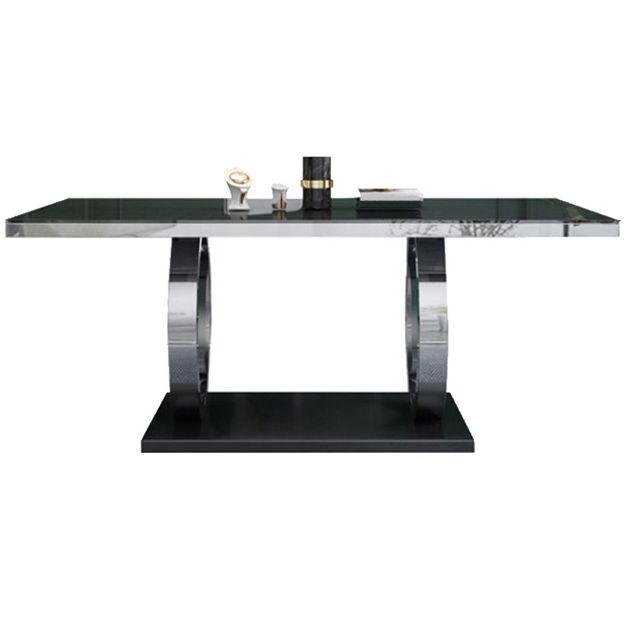 Rectangle Luxury Style Dining Table Fixed Table with Trestle Base Clearhalo ' dining_table' 'Dining Tables & Seating' 'Dining Tables' 'furn' 'furn_dining_table' 'Furniture' 'furniture_dining_table' 'Kitchen & Dining Furniture' 'kitchen&dining_furn' 'kitchen' 'kitchen_dining_table' 1200x1200_aaace93a-d9fe-4f6c-a246-39ffaa5ea0ff