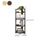 Modern Style Corner Bookshelf Solid Wood Vertical Bookcase for Home