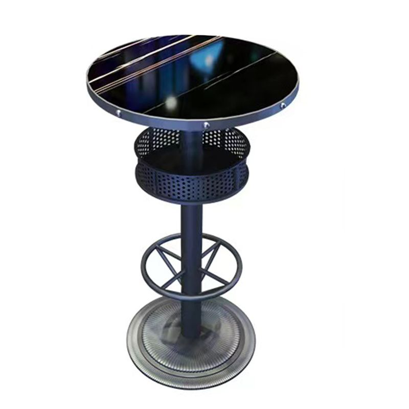 Industrial Style Bistro Bar Table Metal Base Bar Table for Bar Clearhalo 'Bar Furniture' 'Bar Tables' 'bar_tables' 'furn' 'furn_bar_tables' 'Furniture' 'Kitchen & Dining Furniture' 1200x1200_aaae76bd-2b56-4ec4-a1c9-7b26aed0aee1