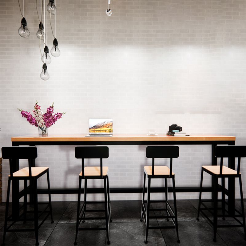 Modern Bar Dining Table Rectangle Bar Solid Wood Table in Brown Clearhalo 'Bar Furniture' 'Bar Tables' 'bar_tables' 'furn' 'furn_bar_tables' 'Furniture' 'Kitchen & Dining Furniture' 1200x1200_aaaf7d84-7403-4767-b373-b9a95e159d1c