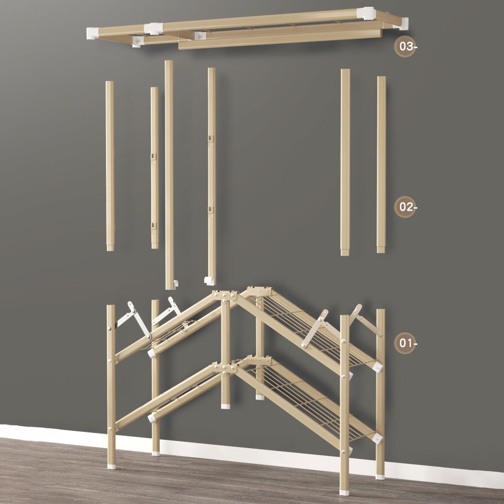 Hedendaagse stijl metalen garderobe doek staaf inbegrepen garderobe kast