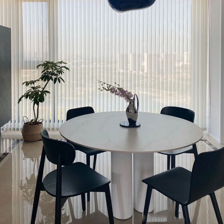 Round Dining Site Table Simple Style Solid Wood Table,35.4"L x 35.4"W x 29.5"H Clearhalo ' dining_table' 'Dining Tables & Seating' 'Dining Tables' 'furn' 'furn_dining_table' 'Furniture' 'furniture_dining_table' 'Kitchen & Dining Furniture' 'kitchen&dining_furn' 'kitchen' 'kitchen_dining_table' 1200x1200_aab0b44c-14b0-4b69-9bc2-cfb20fde5960