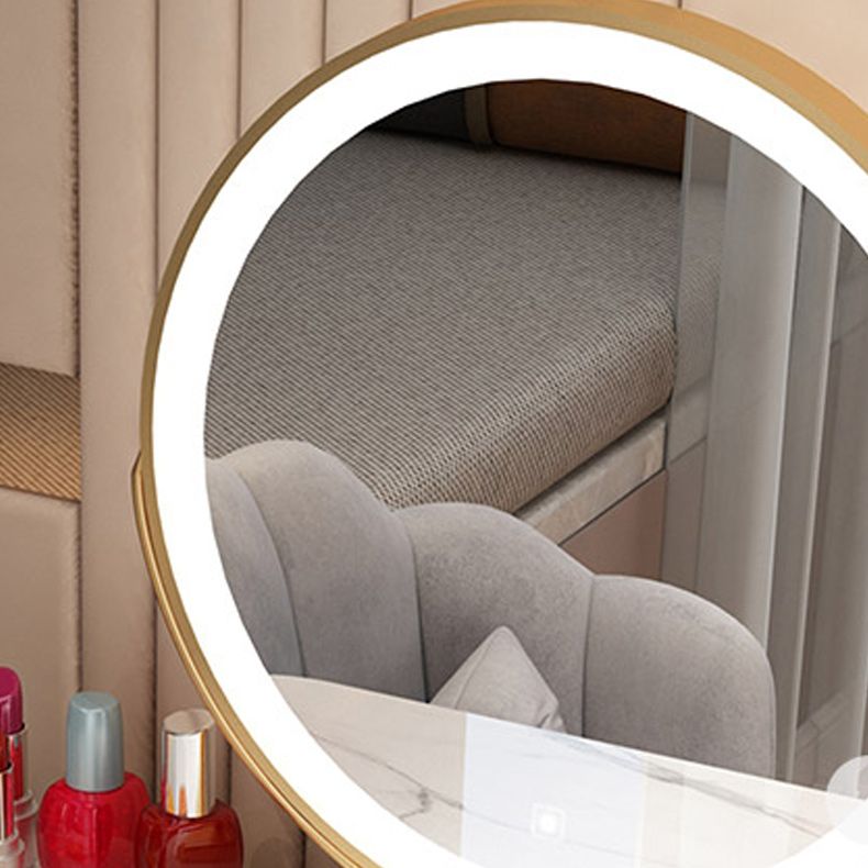 Removable Makeup Counter Bedroom Vanity Dressing Table with Lighted Mirror