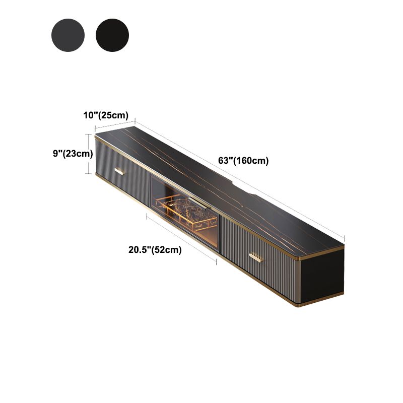 Black Slate TV Cabinet Gorgeous Style Home Wall Mounted TV Cabinet Console