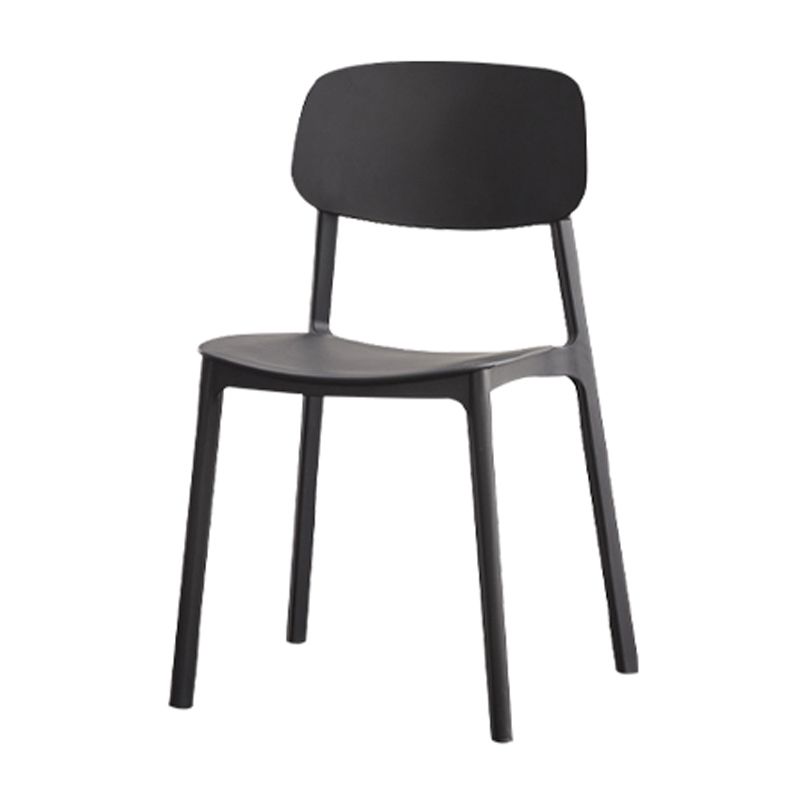 Open Back Armless Dining Chairs Plastic Stackable Dining Side Chair (Set of 4) Clearhalo ' kitchen&dining_furn' 'Dining Chairs' 'Dining Tables & Seating' 'dining_chair' 'furn' 'furn_dining_chair' 'Furniture' 'furniture_dining_chair' 'Kitchen & Dining Furniture' 'kitchen' 1200x1200_aab2c858-7f64-4554-bda8-69e6a66fd8be