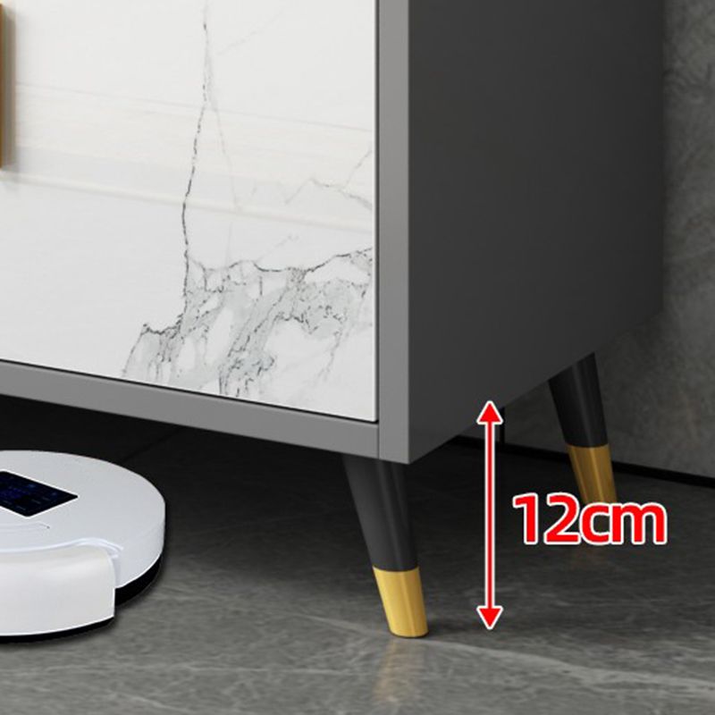 Serveur de cuisine de style moderne serveur en bois d'ingénierie avec rangement ouvert