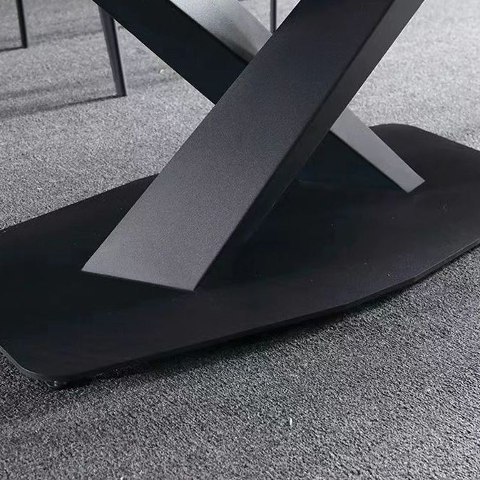 Simplicity Style Furniture Rectangle Stone Dining Room Table for Kitchen