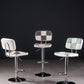 Modern Adjustable Backrest Counter High Stool with Leather Cushion