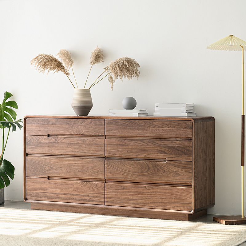 Modern de almacenamiento cofre de madera maciza tocador de almacenamiento con 8 cajones