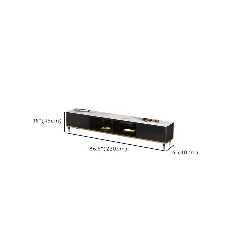 Stone TV Media Console Console TV con contenitore chiuso con ante