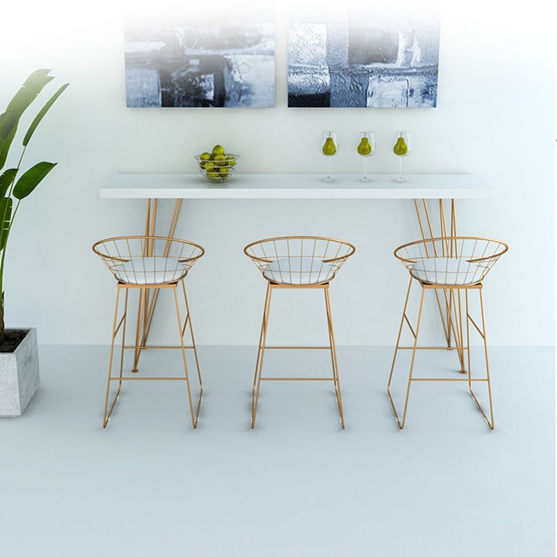 Gold Glam Style Bar Table in Iron Top and Faux Marble Milk Tea Shop Bar Table, Only Table Clearhalo 'Bar Furniture' 'Bar Tables' 'bar_tables' 'furn' 'furn_bar_tables' 'Furniture' 'furniture_bar_tables' 'Kitchen & Dining Furniture' 1200x1200_aab7cac8-d655-4acb-9fd6-fb0f1c6104f4