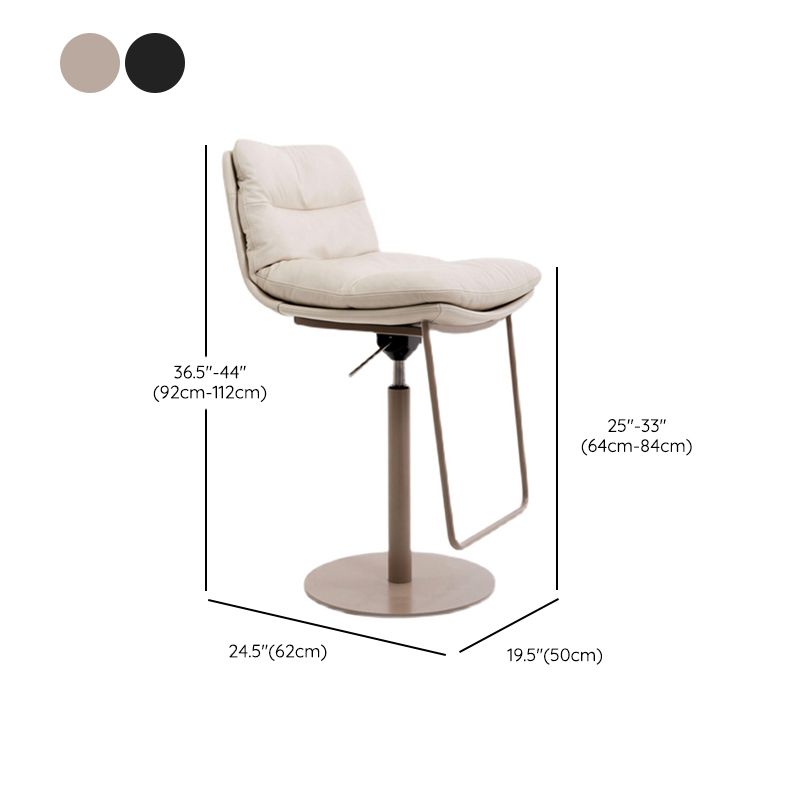 Glam Low Back Bar Stool Rotatable Counter Bar Stool for Home Clearhalo 'Bar Furniture' 'Bar Stools' 'bar_stools' 'furn' 'furn_bar_stools' 'Furniture' 'Kitchen & Dining Furniture' 1200x1200_aab90d08-9b26-498e-98c3-e9917ad4a740