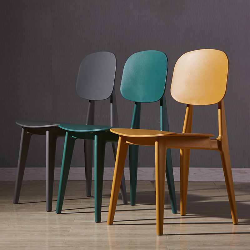 Scandinavian Conference Plastic Side Chair Matte Finish Open Back Dining Chair Clearhalo ' kitchen&dining_furn' 'Dining Chairs' 'Dining Tables & Seating' 'dining_chair' 'furn' 'furn_dining_chair' 'Furniture' 'furniture_dining_chair' 'Kitchen & Dining Furniture' 'kitchen' 1200x1200_aab97178-68e7-4dc2-974e-cc2ff2521e2e