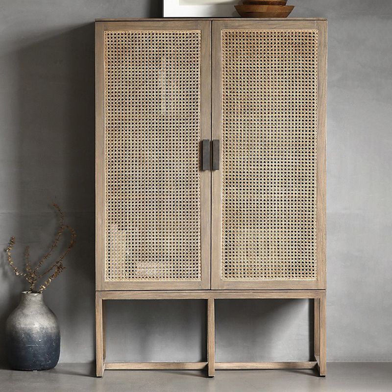 Rectangle Storage Cabinet Solid Wood Bar Pulls Cabinet with Doors Clearhalo 'Cabinets & Chests' 'cabinets_chests' 'furn' 'furn_cabinets_chests' 'Furniture' 'Living Room Furniture' 1200x1200_aaba18df-a715-4789-8eb9-ab40d00bc73e