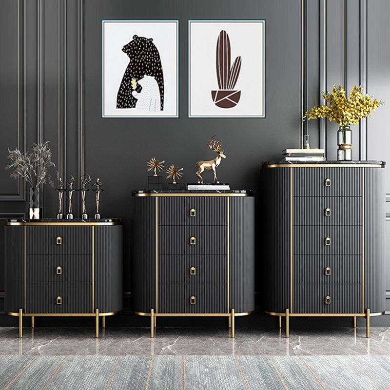 Glam Stone Bedroom Chest 16" Wide Storage Chest with Drawers