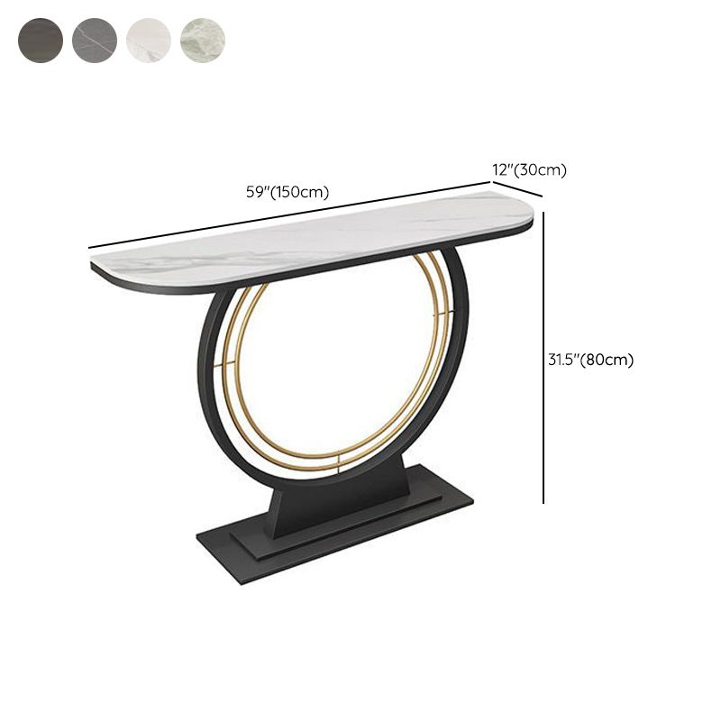 Glam Style Console Table Stain Resistant Console Sofa Table for Hall Clearhalo 'Console Tables' 'console_tables' 'Entry & Mudroom Furniture' 'furn' 'furn_console_tables' 'Furniture' 1200x1200_aaba69db-3532-4c2e-a34a-7feeb6dedb56