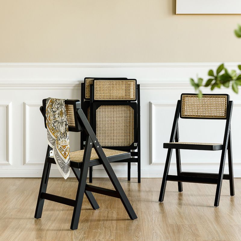 Silla lateral de madera sólida silla de comedor plegable de estilo moderno para casa