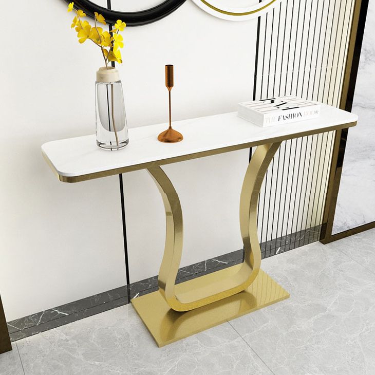 Mesa de acento de consola rectángulo Tabla de sofá de consola de acabado antiguo en piedra