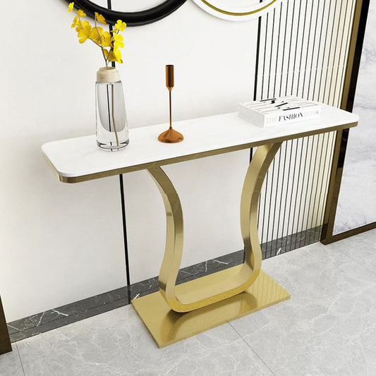 Mesa de acento de consola rectángulo Tabla de sofá de consola de acabado antiguo en piedra