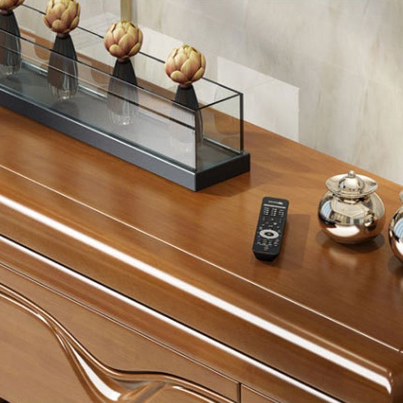 Solid Wood Media Console Traditional TV Stand Console with Drawers Clearhalo 'furn' 'furn_tv_stands_entertainment_centers' 'Furniture' 'Living Room Furniture' 'TV Stands & Entertainment Centers' 'TV Stands & Media Storage Furniture' 'tv_stands_entertainment_centers' 1200x1200_aabd5f5b-22a9-41ef-8b93-2641fa2a0ffa