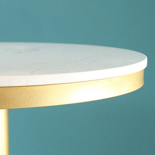 Glam Style Gold Iron Bar Table Marble Top Bistro Table - 21.6"W x 41.3"H Clearhalo 'Bar Furniture' 'Bar Tables' 'bar_tables' 'Furniture' 'furniture_bar_tables' 'Kitchen & Dining Furniture' 'kitchen&dining_furn' 'kitchen' 1200x1200_aabdc00b-2221-4c1b-9a78-a6b45de64b3a