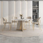 Modern Round Dinner Table Steel Base Stone Dining Table for Home Clearhalo 'Dining Tables & Seating' 'Dining Tables' 'dining_table' 'furn' 'furn_dining_table' 'Furniture' 'Kitchen & Dining Furniture' 1200x1200_aabe0562-a7de-47ab-9119-3b6a0eade76c