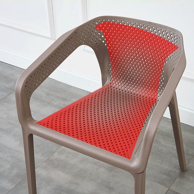 Modern Style Plastic Dining Arm Chair Stacking Dining Chair for Dining Room Clearhalo ' kitchen&dining_furn' 'Dining Chairs' 'Dining Tables & Seating' 'dining_chair' 'furn' 'furn_dining_chair' 'Furniture' 'furniture_dining_chair' 'Kitchen & Dining Furniture' 'kitchen' 1200x1200_aabee9ce-cf1c-4c17-a8d6-04b1397da543