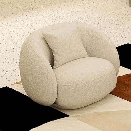 Woll -Einbau -Armsofa gebogene Sofa 29,53 "hoch für Wohnzimmer