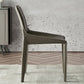 Modern Solid Back Side Chair with Faux Leather Legs Indoor Upholstered Dining Chair