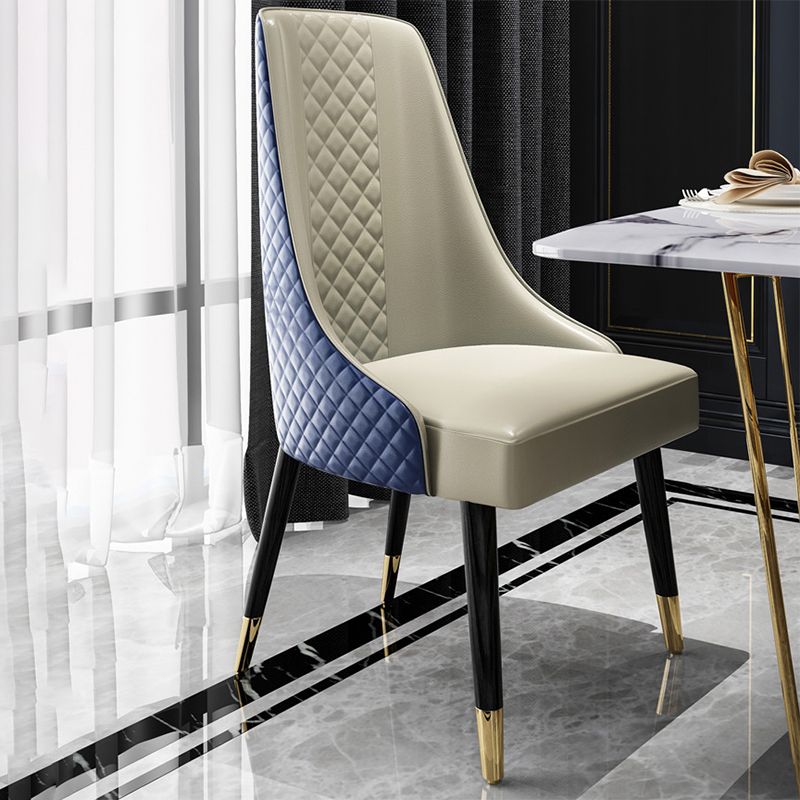 Parsons Armless Dining Chairs Glam Side Chair Set for Dining Room