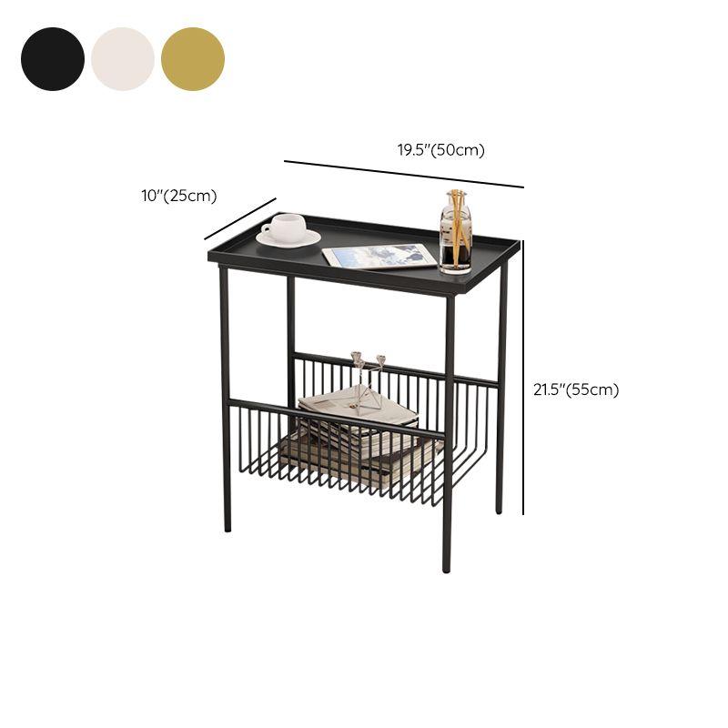 Glam Open Storage Accent Table Nightstand Antique Finish Bed Nightstand with 2 Shelves Clearhalo 'Bedroom Furniture' 'furn' 'furn_night_stand' 'Furniture' 'night_stand' 'Nightstands' 1200x1200_aac08156-ceda-45e2-9cb9-97f0a5e5bc13