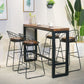 Brown Modern Style Bar Table Solid Wood and Iron with Footrest Coffee Shop Table Clearhalo 'Bar Furniture' 'Bar Tables' 'bar_tables' 'furn' 'furn_bar_tables' 'Furniture' 'furniture_bar_tables' 'Kitchen & Dining Furniture' 1200x1200_aac23b43-a390-4a2e-9955-767eeae249de