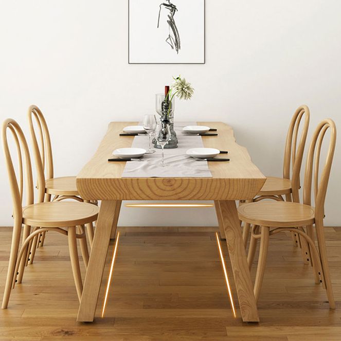 Rectangle Wooden Dining Table for Restaurant Modern Pine Table in Nature with 4 Legs Clearhalo ' dining_table' 'Dining Tables & Seating' 'Dining Tables' 'furn' 'furn_dining_table' 'Furniture' 'furniture_dining_table' 'Kitchen & Dining Furniture' 'kitchen&dining_furn' 'kitchen' 'kitchen_dining_table' 1200x1200_aac24df7-21f2-4750-8234-0419761fd6eb