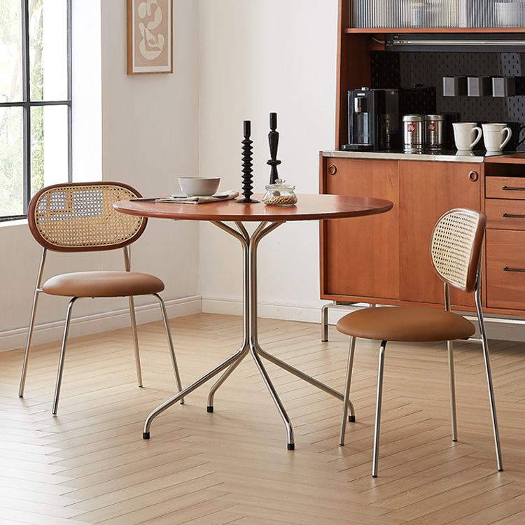 Contemporary Round 4-foot Home Furniture Solid Wood Dining Room Collection Clearhalo ' dining_table' 'Dining Tables & Seating' 'Dining Tables' 'furn' 'furn_dining_table' 'Furniture' 'furniture_dining_table' 'Kitchen & Dining Furniture' 'kitchen&dining_furn' 'kitchen' 'kitchen_dining_table' 1200x1200_aac26f10-62fe-4515-af74-95e18ebaf096