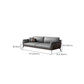 Modern Style Gray Leather Sofa Flared Arm Loose Back Sofa with Pillows Clearhalo 'furn' 'furn_sofas' 'Furniture' 'Living Room Furniture' 'Sofa' 'sofas' 1200x1200_aac4646f-7acc-4200-a992-17bcfbc4c423