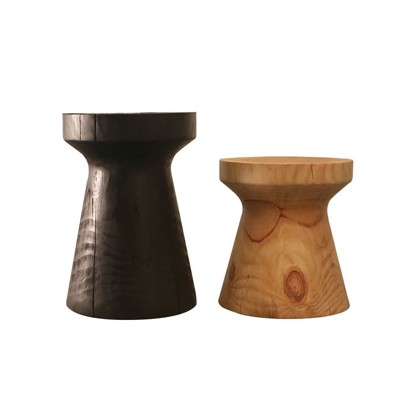 Scandinavian Round Solid Wood Top Side Table Pedestal End Table,16.5-inch Clearhalo 'Coffee & Accent Tables' 'End & Side Tables' 'end_side_tables' 'furn' 'furn_end_side_tables' 'Furniture' 'Living Room Furniture' 1200x1200_aac6c0c0-359c-4843-8e07-43b6395cfba2