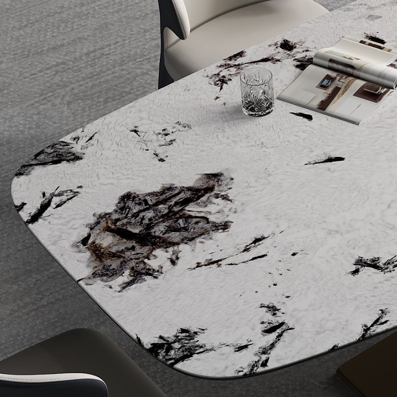 Glam 1/2/4/7 Pieces Dining Set Rectangle Sintered Stone Dining Table Set for Dining Areas Clearhalo 'Dining Room Sets' 'Dining Tables & Seating' 'dining_room_set' 'furn' 'furn_dining_room_set' 'Furniture' 'furniture_dining_room_set' 'Kitchen & Dining Furniture' 1200x1200_aac6d86f-4a51-4f28-b9fc-5e89f900cc7f