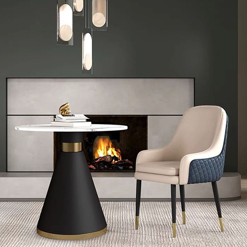 Glam Parsons Arm Chair Leather Upholstered Indoor Dining Chair Clearhalo 'Dining Chairs' 'Dining Tables & Seating' 'dining_chair' 'furn' 'furn_dining_chair' 'Furniture' 'Kitchen & Dining Furniture' 1200x1200_aac7a7cb-ce12-4221-aae7-eaa5a6733074