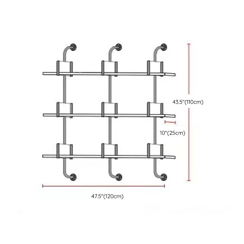 Metal and Wooden Shelf Bookcase Open Wall Mounted Gold Bookshelf for Home Clearhalo 'Bookcases' 'furn' 'furn_bookcases' 'Furniture' 'Office Furniture' 1200x1200_aac92a84-030d-4e0d-81b6-395533a7d803