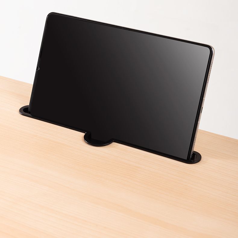 Rectangular Shaped Standing Desk White and Natural Writing Desks for Office Clearhalo 'furn' 'furn_office_desk' 'Furniture' 'Office Desks' 'Office Furniture' 'office_desk' 1200x1200_aac9b619-5446-44cc-a052-3e2e09857b13