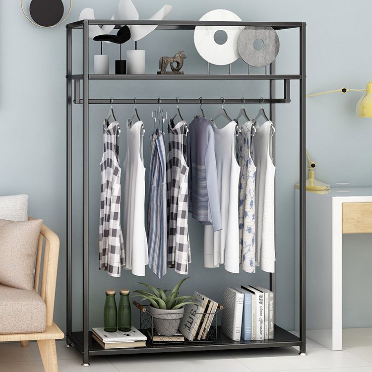 Eenvoudige hal boominvoerway metalen zwarte hal staan ​​stabiele zaalstandaard