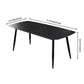 Fixed Minimalist Sintered Stone Top Kitchen Table Set with 4 Black Legs Base for Dining Room Clearhalo 'Dining Room Sets' 'Dining Tables & Seating' 'dining_room_set' 'furn' 'furn_dining_room_set' 'Furniture' 'furniture_dining_room_set' 'Kitchen & Dining Furniture' 'kitchen&dining_furn' 'kitchen' 1200x1200_aacae279-ea42-4c40-abc7-441de4e770e3