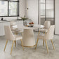 Round Stone Dining Table Luxury Style Pedestal Casual Furniture for Home Clearhalo ' dining_table' 'Dining Tables & Seating' 'Dining Tables' 'furn' 'furn_dining_table' 'Furniture' 'furniture_dining_table' 'Kitchen & Dining Furniture' 'kitchen&dining_furn' 'kitchen' 'kitchen_dining_table' 1200x1200_aacc6aff-c364-4d63-801f-26d91eaa8225