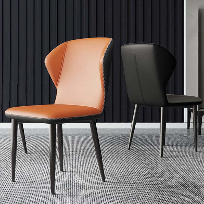 Sedie da cucina contemporanea sedie a bracciola laterale con zampe metalliche