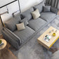 Nordic Loose Back Linen Sofa & Chaise Square Arm Cushions Sofa