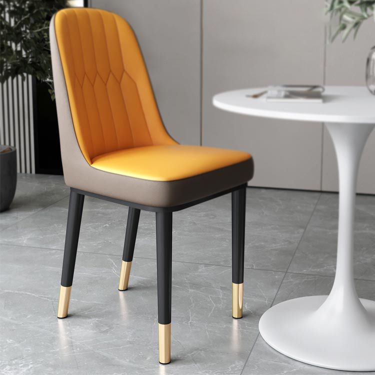 Nordic Style Kitchen Metal Dining Chair Parsons Dining Armless Side Chair Clearhalo ' kitchen&dining_furn' 'Dining Chairs' 'Dining Tables & Seating' 'dining_chair' 'furn' 'furn_dining_chair' 'Furniture' 'furniture_dining_chair' 'Kitchen & Dining Furniture' 'kitchen' 1200x1200_aace7f5d-3423-4fe3-9c05-67a3287e4fb6
