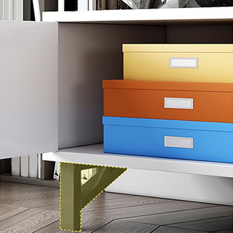 3 / 4 Doors Modern TV Stand Wood Closed Storage TV Media Stand , 12" D X 16" H Clearhalo 'furn' 'furn_tv_stands_entertainment_centers' 'Furniture' 'Living Room Furniture' 'TV Stands & Entertainment Centers' 'TV Stands & Media Storage Furniture' 'tv_stands_entertainment_centers' 1200x1200_aaceec50-eddb-4cf4-9d6e-13651c513959